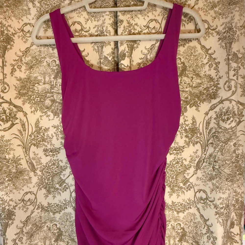 Minuet Anita Ruched Body Con Dress in Purple - Picture 3 of 5